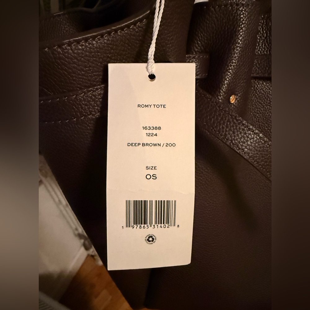 Tory Burch Romy Dark Brown Leather Tote - Picture 10 of 10